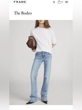 Frame $298 Rodeo Low Rise Boot Cut Jeans 24